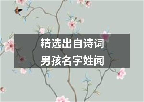 精选出自诗词男孩名字姓闻