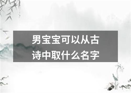 男宝宝可以从古诗中取什么名字