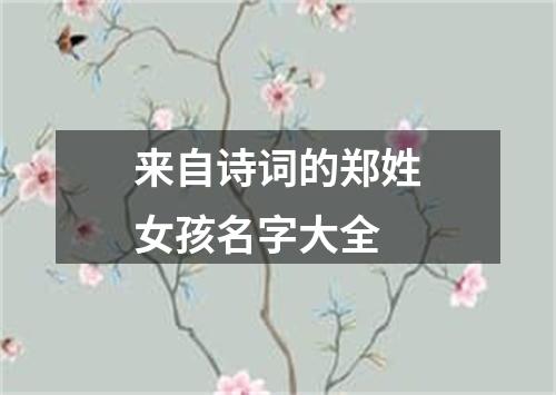 来自诗词的郑姓女孩名字大全