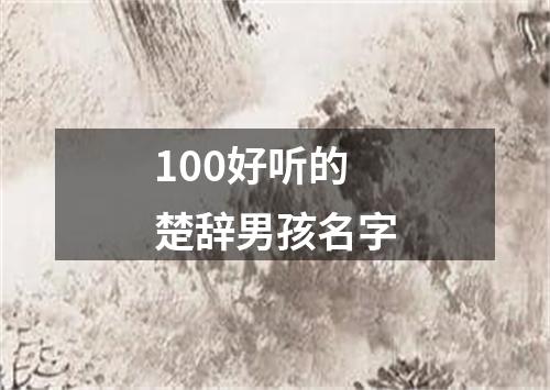 100好听的楚辞男孩名字