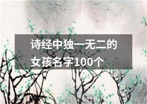 诗经中独一无二的女孩名字100个