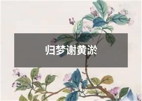 归梦谢黄淤