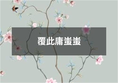 覆此庸蚩蚩