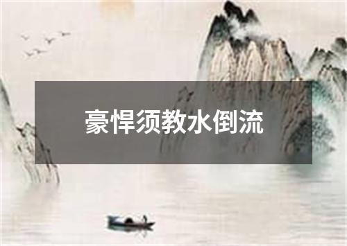 豪悍须教水倒流