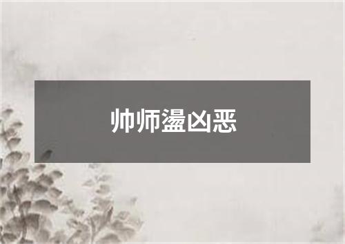 帅师盪凶恶