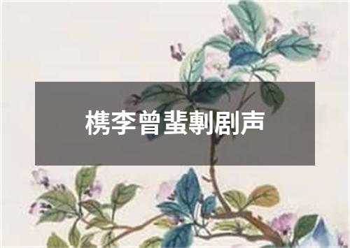 槜李曾蜚剸剧声