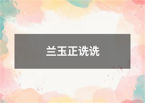 兰玉正诜诜