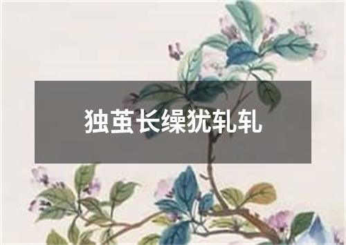 独茧长缲犹轧轧