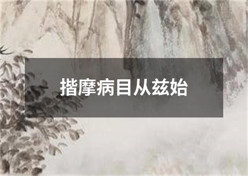 揩摩病目从兹始