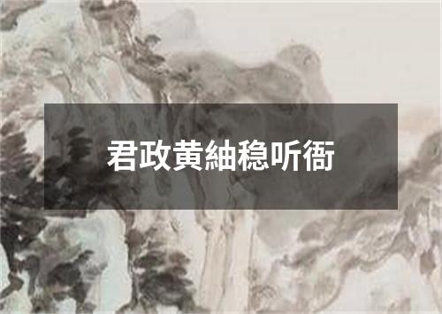 君政黄紬稳听衙