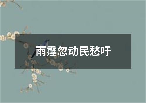 雨霪忽动民愁吁