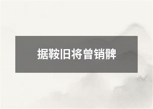 据鞍旧将曾销髀