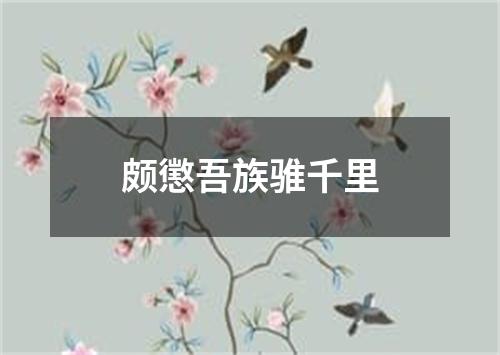 颇懲吾族骓千里