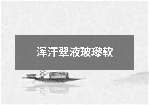 浑汗翠液玻瓈软