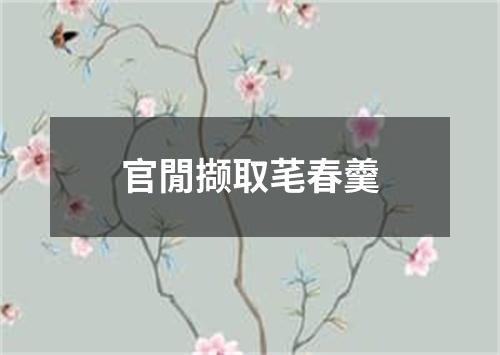 官閒撷取芼春羹