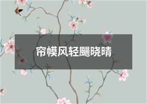 帘幙风轻颺晓晴