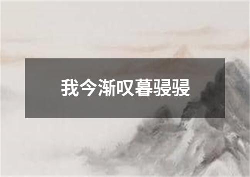 我今渐叹暮骎骎