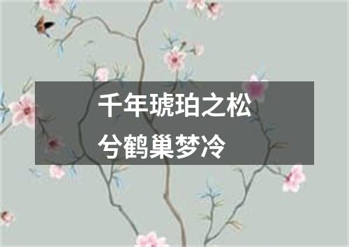 千年琥珀之松兮鹤巢梦冷