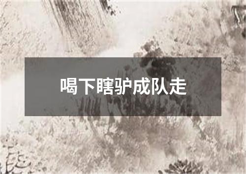 喝下瞎驴成队走