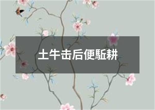 土牛击后便駈耕