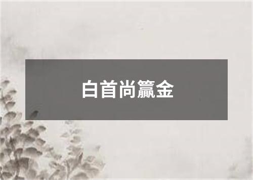 白首尚籯金