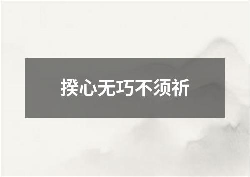 揆心无巧不须祈