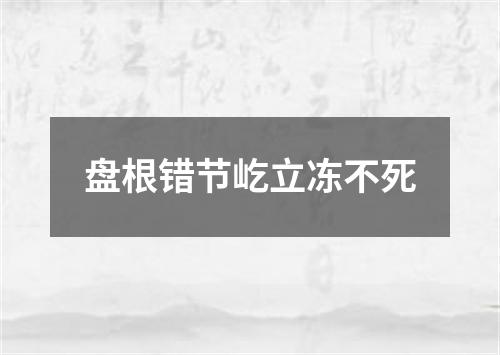 盘根错节屹立冻不死