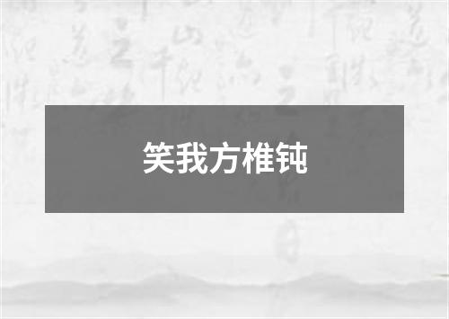 笑我方椎钝