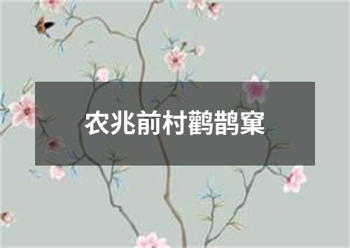 农兆前村鹳鹊窠