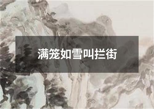 满笼如雪叫拦街