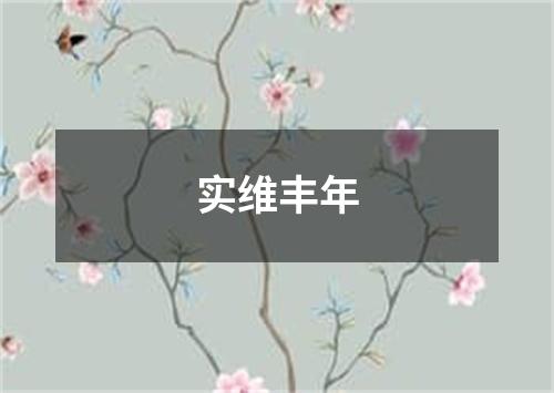 实维丰年