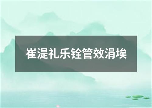 崔湜礼乐铨管效涓埃