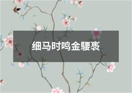 细马时鸣金騕褭