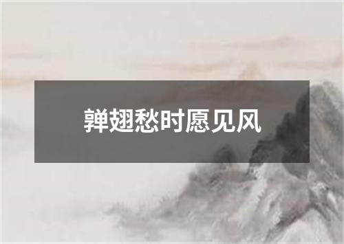 亸翅愁时愿见风