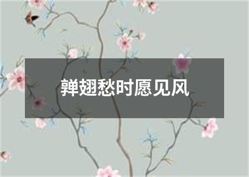 亸翅愁时愿见风