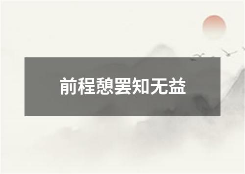 前程憩罢知无益