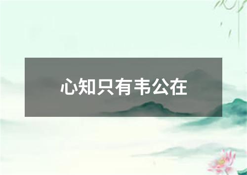 心知只有韦公在