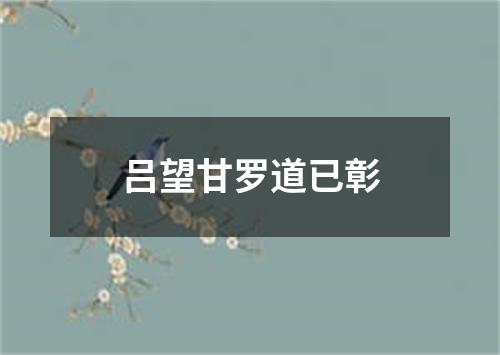 吕望甘罗道已彰