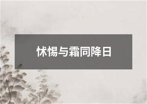 怵惕与霜同降日