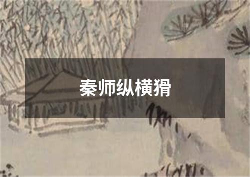 秦师纵横猾