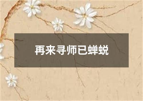 再来寻师已蝉蜕