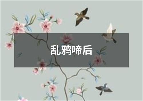 乱鸦啼后