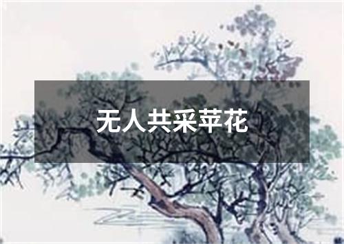 无人共采苹花