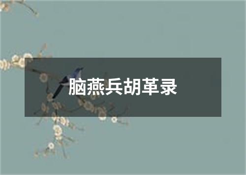 脑燕兵胡革录