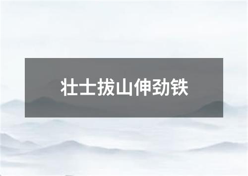 壮士拔山伸劲铁