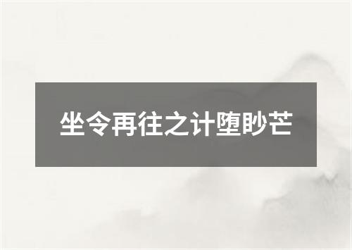 坐令再往之计堕眇芒