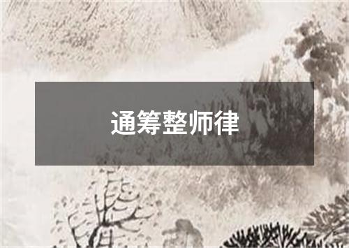 通筹整师律