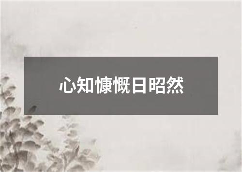 心知慷慨日昭然