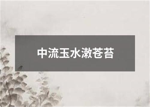 中流玉水潄苍苔