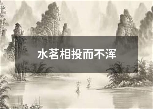 水茗相投而不浑